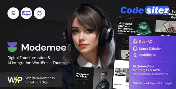 Modernee — AI Company & Digital Agency WordPress Theme