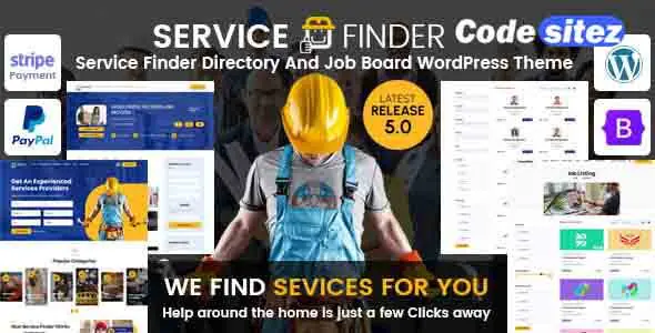 Service Finder - Directory and Job Board WordPress Theme