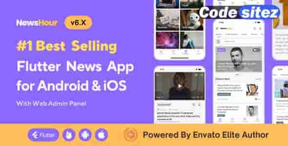News Hour Nulled - Flutter News App for Android & iOS with Admin Panel
