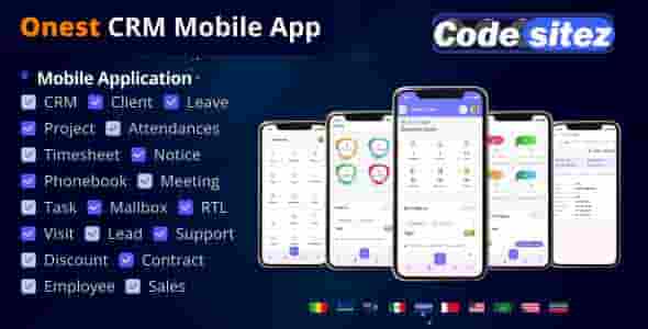Onest CRM Nulled - Multiple Platform CRM Mobile Application