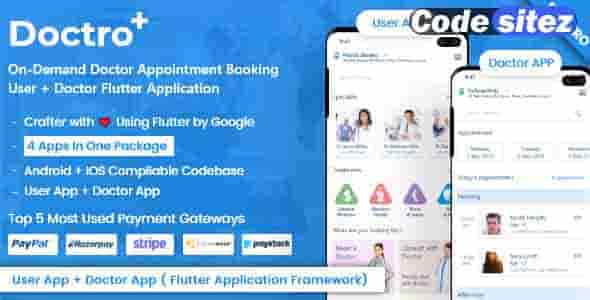 Download free Doctor Appointment Booking & Medicine Ordering Flutter App Nulled