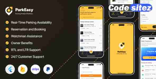 ParkEasy Nulled | Flutter Complete Parking App | Parking spot Booking App with complete Soultion
