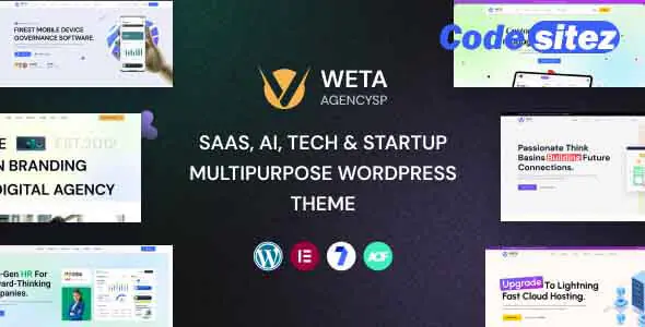 WETA - SaaS, Ai, Tech & Startup Multipurpose WordPress Theme