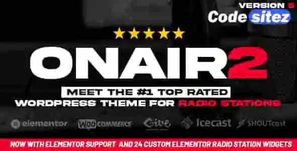 Onair2: Radio Station WordPress Theme With Non-Stop Music Player Nulled