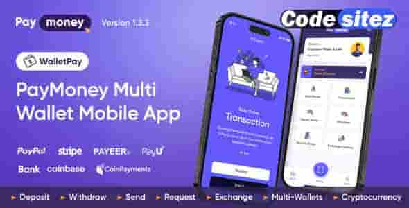 Download free WalletPay - PayMoney Multi Wallet Mobile App Nulled