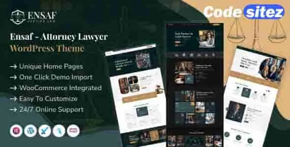 Ensaf - Attorney Lawyer WordPress Theme