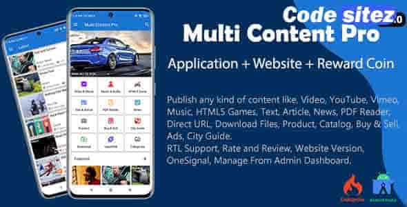 Multi Content Pro (Application and Website) Nulled
