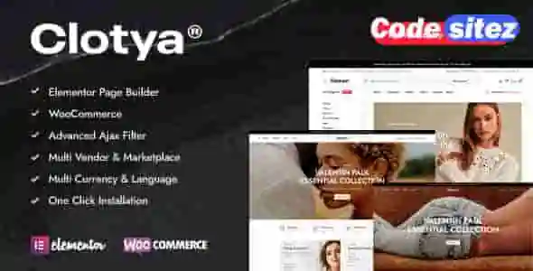 Clotya - Fashion Store eCommerce Theme