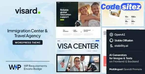 Visard - Immigration Visa Center & Travel Agency WordPress Theme