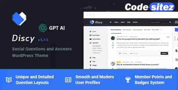 Discy - Social Questions and Answers WordPress Theme