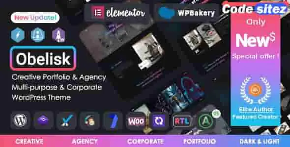 Obelisk - Agency Portfolio & Creative WordPress Theme