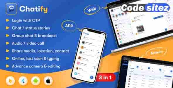 Whatsapp Clone Nulled Chat & Call App | Android & iOS Flutter app with Firebase Backend - Chatify