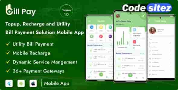 Bill Pay Nulled - Topup, Recharge And Utility Bill Payment Mobile App