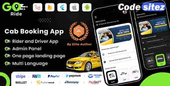 GORIDE Nulled | InDriver Clone | Flutter Complete Taxi Booking Solution with Bidding Option