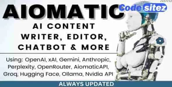 Aiomatic - AI Content Writer, Editor, ChatBot & AI Toolkit