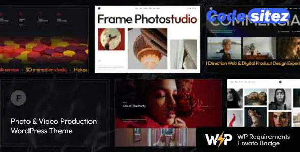 Frame - Photo & Video WordPress Theme + AI