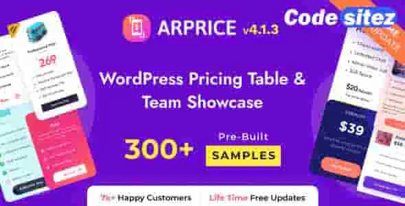 ARPrice - WordPress Pricing Table Plugin