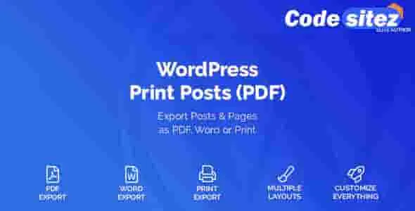 WordPress Print Posts & Pages (PDF)