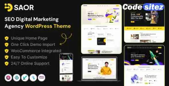 Saor - SEO Digital Marketing Agency WordPress Theme
