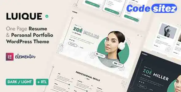 Luique - Personal Portfolio WordPress Theme