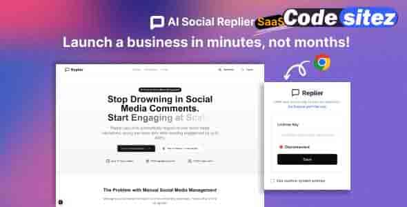AI Social Replier SaaS Nulled - GPT Response Generator