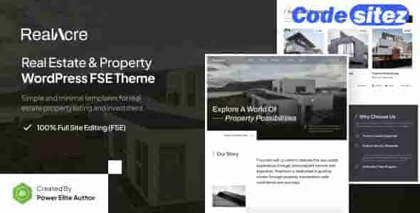 RealAcre – Real Estate & Property FSE WordPress Theme