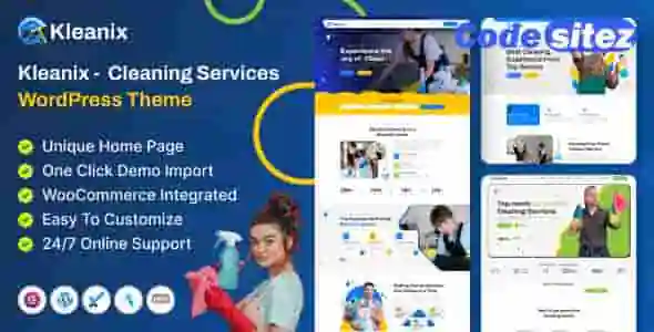 Kleanix - Cleaning Service WordPress Theme