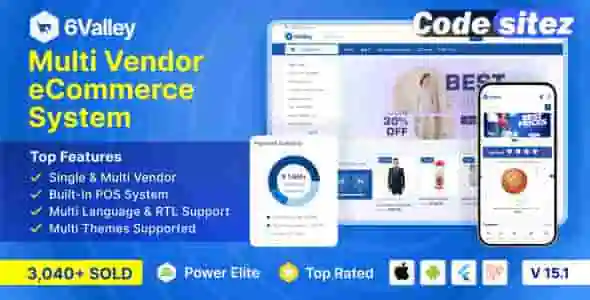 6Valley Multi-Vendor eCommerce CMS - Complete eCommerce Mobile App, Website, Seller and Admin Panel