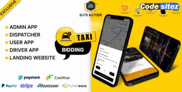 Tagxi Super Bidding Nulled - Taxi + Goods Delivery Complete Solution With Bidding Option