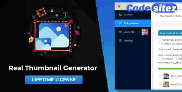 Real Thumbnail Generator: Efficiently force regenerate thumbnails in bulk (or single) in WordPress