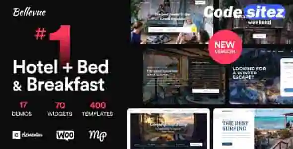 Hotel + Bed and Breakfast Booking Calendar Theme | Bellevue