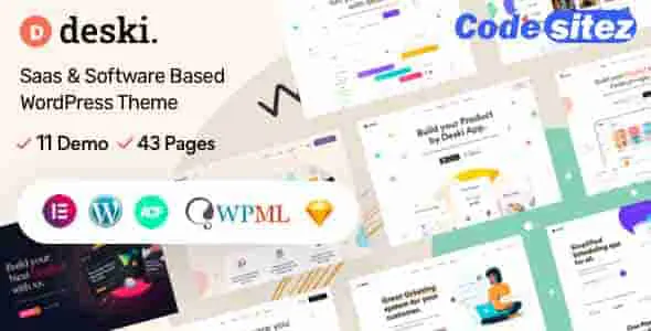 Deski - Modern Saas & Software landing page WordPress theme