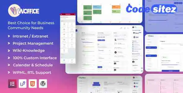Woffice - Intranet, Extranet & Project Management WordPress Theme